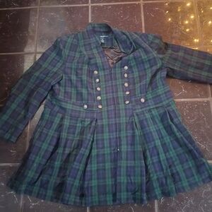 Love Denim 24/7 Plaid Double-Breasted Blazer Dress